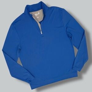 Johnnie-O Performance Quarter Zip Pullover Men’s Medium Blue Motion JMKO100300